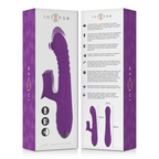 INTENS - IGGY MULTIFUNKTIONS GENOPLADELIG VIBRATOR OP & NED MED KLITORISTIMULATOR LILLA