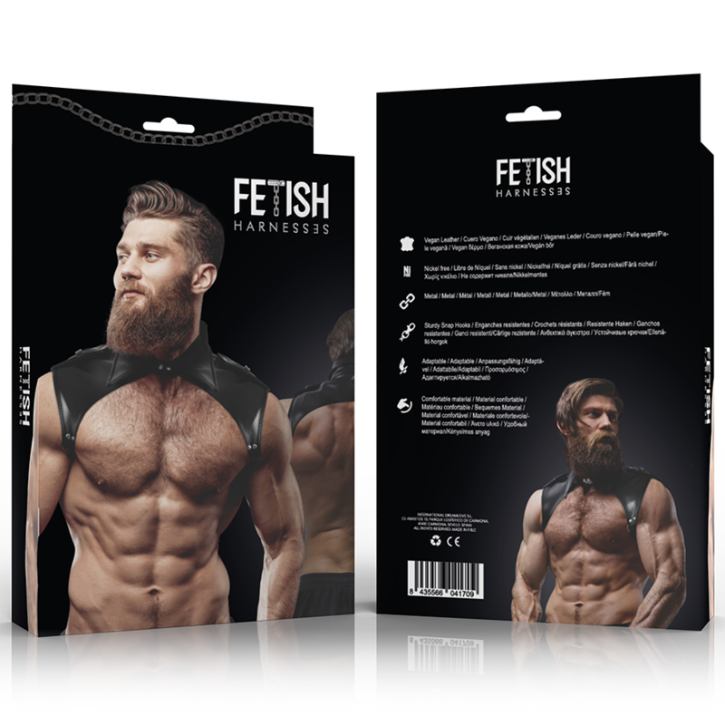 FETISH UNDERSODIG ATTITUDE - HERRE BRIGADE JUSTERBAR ØKO-LÆDER HALSSELE