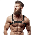 FETISH UNDERSODIG ATTITUDE - HERRE BULLDOG BRYSTSELE I ØKO-LÆDER STØRRELSE M/L