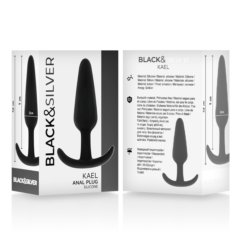 BLACK&SILVER - KAEL SILIKONE ANALPLUG MED MEDIUM HÅNDTAG