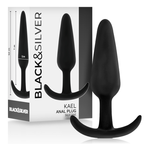 BLACK&SILVER - KAEL SILIKONE ANALPLUG MED MEDIUM HÅNDTAG