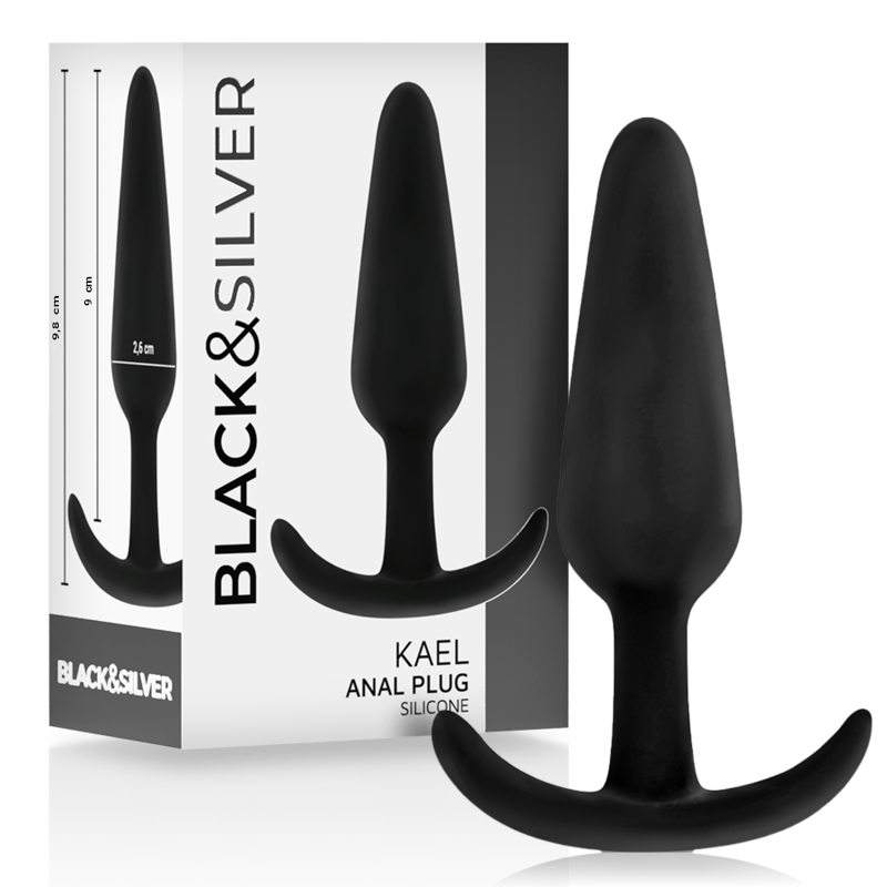 BLACK&SILVER - KAEL SILIKONE ANALPLUG MED MEDIUM HÅNDTAG
