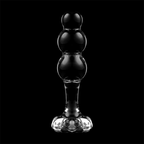 NEBULA SERIES BY IBIZA - MODEL 1 ANAL PLUG BOROSILICATE GLASS CLEAR 10.5 CM -O- 3 CM