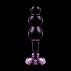 NEBULA-SERIEN FRÅ IBIZA - MODEL 1 ANALPLUG BOROSILIKATGLAS PINK 10,5 CM -O- 3 CM