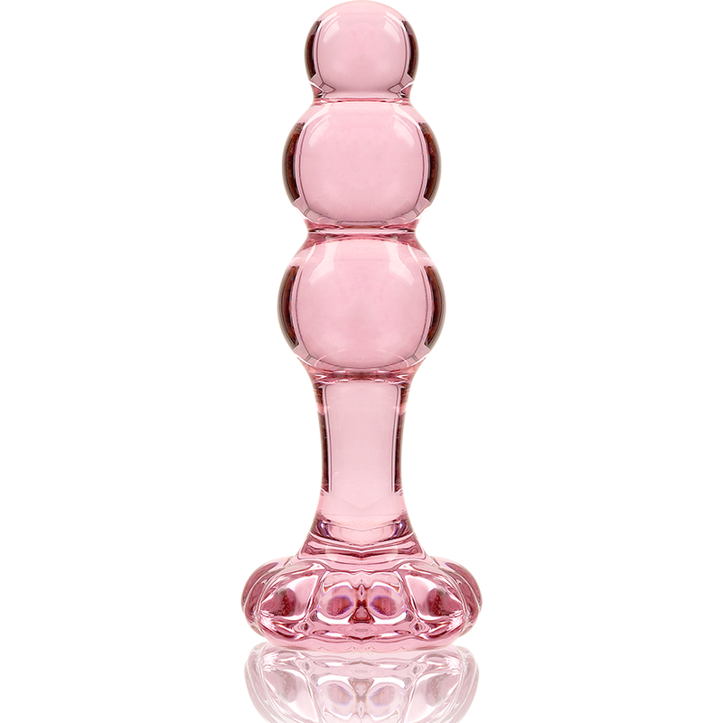 NEBULA-SERIEN FRÅ IBIZA - MODEL 1 ANALPLUG BOROSILIKATGLAS PINK 10,5 CM -O- 3 CM