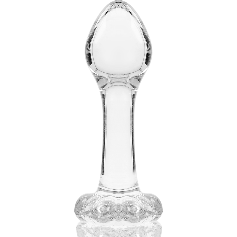 NEBULA-SERIEN FRÅ IBIZA - MODEL 2 ANALPLUG BOROSILIKATGLAS KLAR 11 CM -O- 3,5 CM