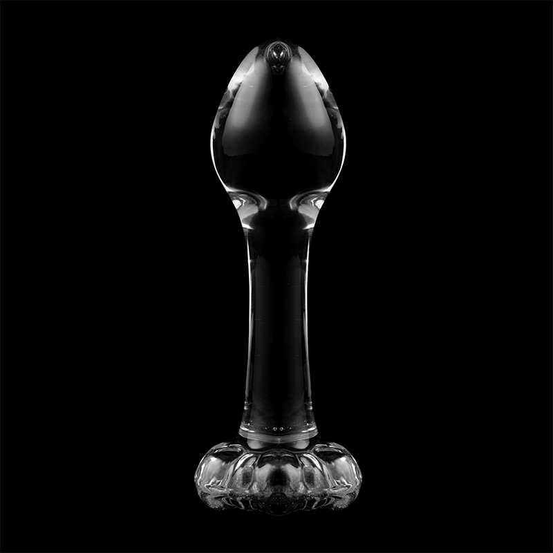 NEBULA-SERIEN FRÅ IBIZA - MODEL 2 ANALPLUG BOROSILIKATGLAS KLAR 11 CM -O- 3,5 CM