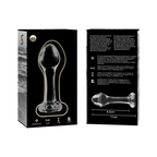 NEBULA-SERIEN FRÅ IBIZA - MODEL 2 ANALPLUG BOROSILIKATGLAS KLAR 11 CM -O- 3,5 CM
