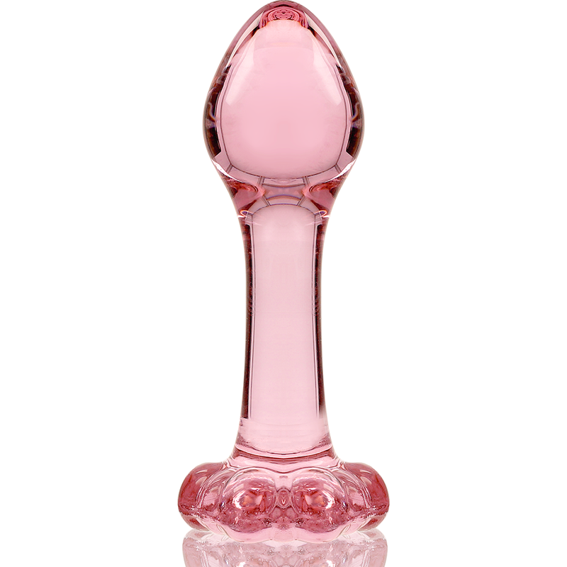 NEBULA-SERIEN AF IBIZA - MODEL 2 ANALPLUG BOROSILIKATGLAS PINK 11 CM -O- 3,5 CM