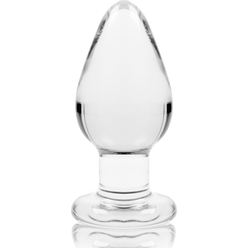 NEBULA-SERIEN FRÅ IBIZA - MODEL 3 ANALPLUG BOROSILIKATGLAS TRANSPARENT 11 CM -O- 5 CM