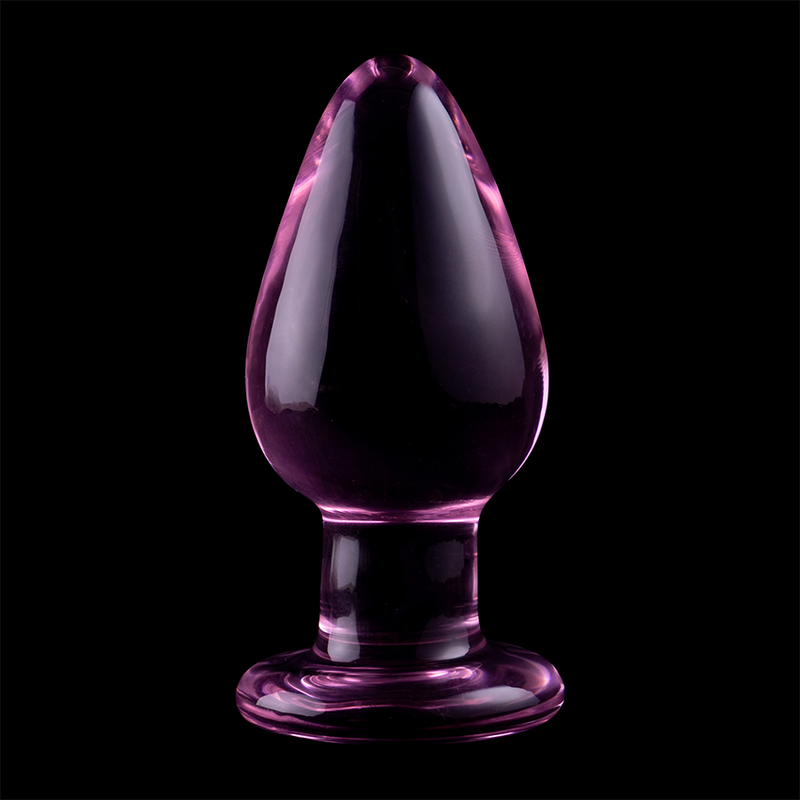 NEBULA-SERIEN AF IBIZA - MODEL 3 ANALPLUG BOROSILIKATGLAS PINK 11 CM -O- 5 CM