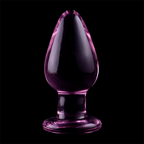 NEBULA-SERIEN AF IBIZA - MODEL 3 ANALPLUG BOROSILIKATGLAS PINK 11 CM -O- 5 CM