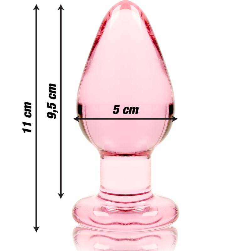 NEBULA-SERIEN AF IBIZA - MODEL 3 ANALPLUG BOROSILIKATGLAS PINK 11 CM -O- 5 CM