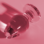 NEBULA-SERIEN AF IBIZA - MODEL 3 ANALPLUG BOROSILIKATGLAS PINK 11 CM -O- 5 CM