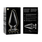 NEBULA-SERIEN FRÅ IBIZA - MODEL 4 ANALPLUG BOROSILIKATGLAS KLAR 11 CM -O- 5 CM