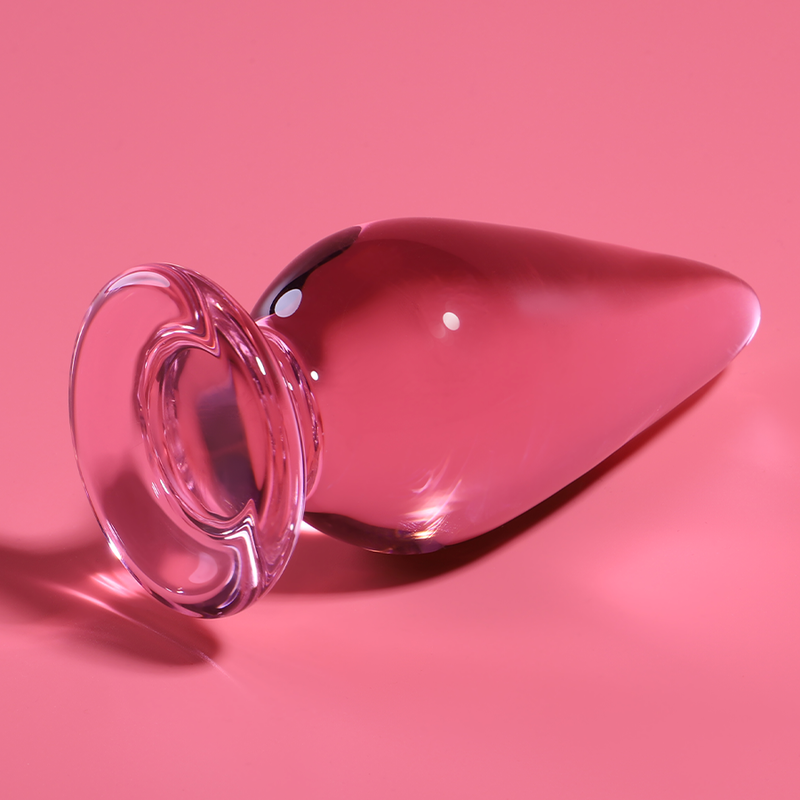 NEBULA-SERIEN AF IBIZA - MODEL 4 ANALPLUG BOROSILIKATGLAS PINK 11 CM -O- 5 CM