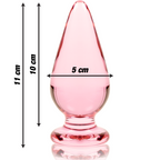 NEBULA-SERIEN AF IBIZA - MODEL 4 ANALPLUG BOROSILIKATGLAS PINK 11 CM -O- 5 CM