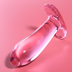 NEBULA-SERIEN AF IBIZA - MODEL 5 ANALPLUG BOROSILIKATGLAS PINK 12,5 CM -O- 3,5 CM