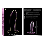 NEBULA-SERIEN AF IBIZA - MODEL 5 ANALPLUG BOROSILIKATGLAS PINK 12,5 CM -O- 3,5 CM
