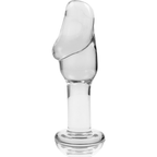 NEBULA-SERIEN FRÅ IBIZA - MODEL 6 ANALPLUG BOROSILIKATGLAS KLAR 12,5 CM -O- 4 CM
