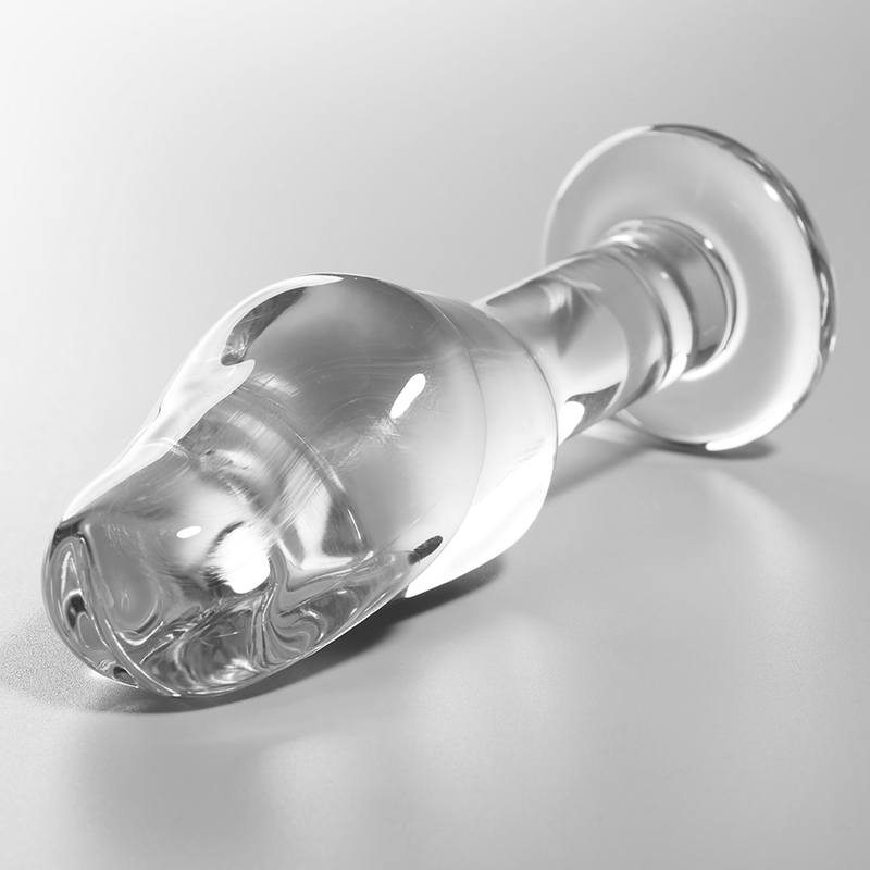 NEBULA-SERIEN FRÅ IBIZA - MODEL 6 ANALPLUG BOROSILIKATGLAS KLAR 12,5 CM -O- 4 CM