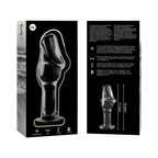 NEBULA-SERIEN FRÅ IBIZA - MODEL 6 ANALPLUG BOROSILIKATGLAS KLAR 12,5 CM -O- 4 CM