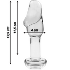 NEBULA-SERIEN FRÅ IBIZA - MODEL 6 ANALPLUG BOROSILIKATGLAS KLAR 12,5 CM -O- 4 CM