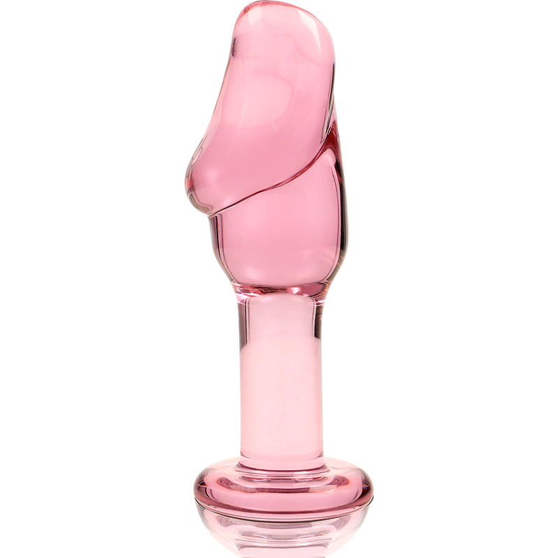 NEBULA-SERIEN FRÅ IBIZA - MODEL 6 ANALPLUG BOROSILIKATGLAS PINK 12,5 CM -O- 4 CM