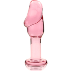 NEBULA-SERIEN FRÅ IBIZA - MODEL 6 ANALPLUG BOROSILIKATGLAS PINK 12,5 CM -O- 4 CM