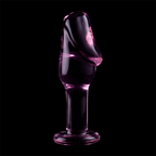 NEBULA-SERIEN FRÅ IBIZA - MODEL 6 ANALPLUG BOROSILIKATGLAS PINK 12,5 CM -O- 4 CM
