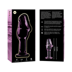 NEBULA-SERIEN FRÅ IBIZA - MODEL 6 ANALPLUG BOROSILIKATGLAS PINK 12,5 CM -O- 4 CM