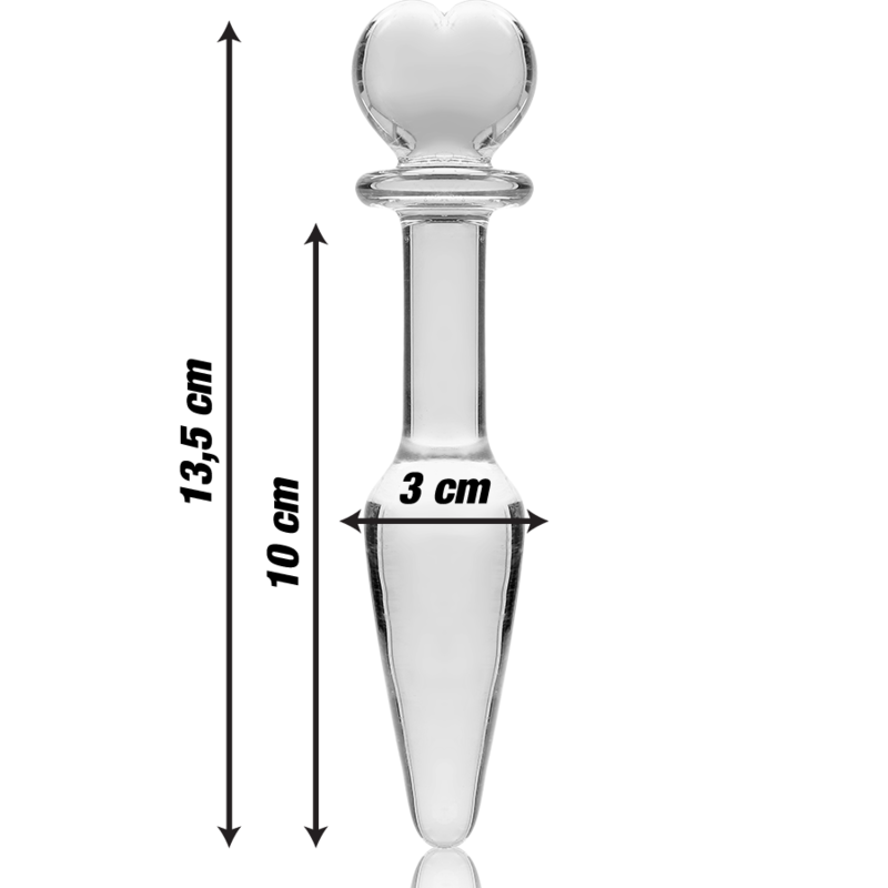 NEBULA-SERIEN FRÅ IBIZA - MODEL 7 ANALPLUG BOROSILIKATGLAS KLAR 13,5 CM -O- 3 CM