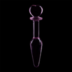 NEBULA-SERIEN AF IBIZA - MODEL 7 ANALPLUG BOROSILIKATGLAS PINK 13,5 CM -O- 3 CM