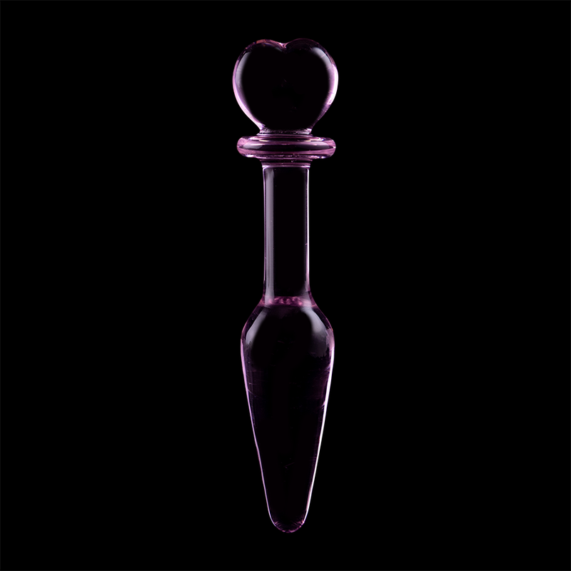 NEBULA-SERIEN AF IBIZA - MODEL 7 ANALPLUG BOROSILIKATGLAS PINK 13,5 CM -O- 3 CM