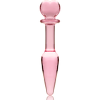 NEBULA-SERIEN AF IBIZA - MODEL 7 ANALPLUG BOROSILIKATGLAS PINK 13,5 CM -O- 3 CM