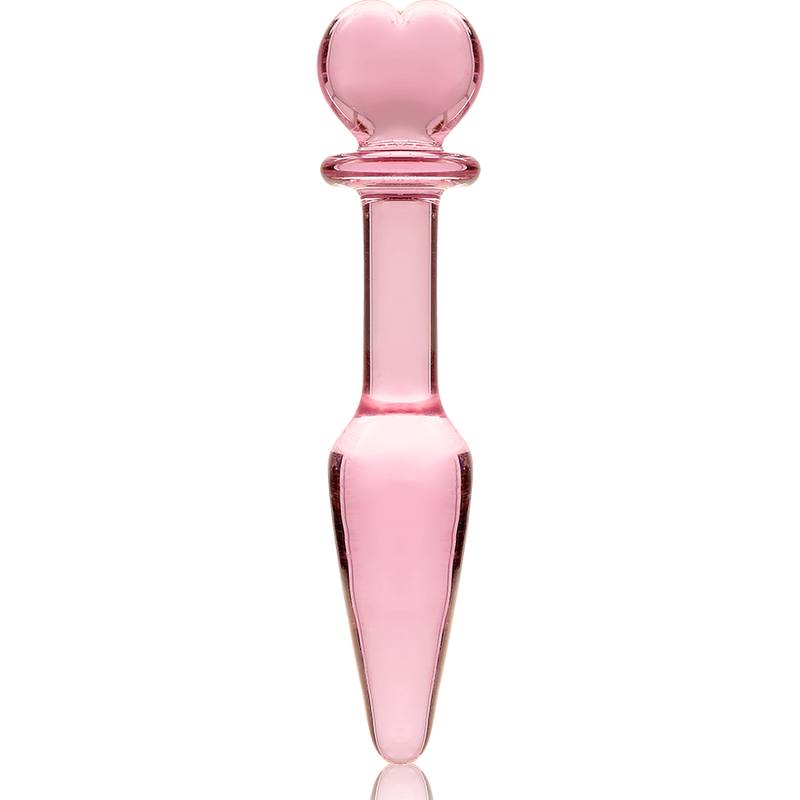 NEBULA-SERIEN AF IBIZA - MODEL 7 ANALPLUG BOROSILIKATGLAS PINK 13,5 CM -O- 3 CM