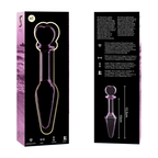 NEBULA-SERIEN AF IBIZA - MODEL 7 ANALPLUG BOROSILIKATGLAS PINK 13,5 CM -O- 3 CM
