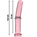 NEBULA-SERIEN FRA IBIZA - MODEL 9 DILDO BOROSILIKATGLAS PINK 15,5 CM -O- 2,5 CM