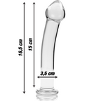 NEBULA-SERIEN FRA IBIZA - MODEL 11 DILDO BOROSILIKATGLAS KLAR 16 CM -O- 3 CM