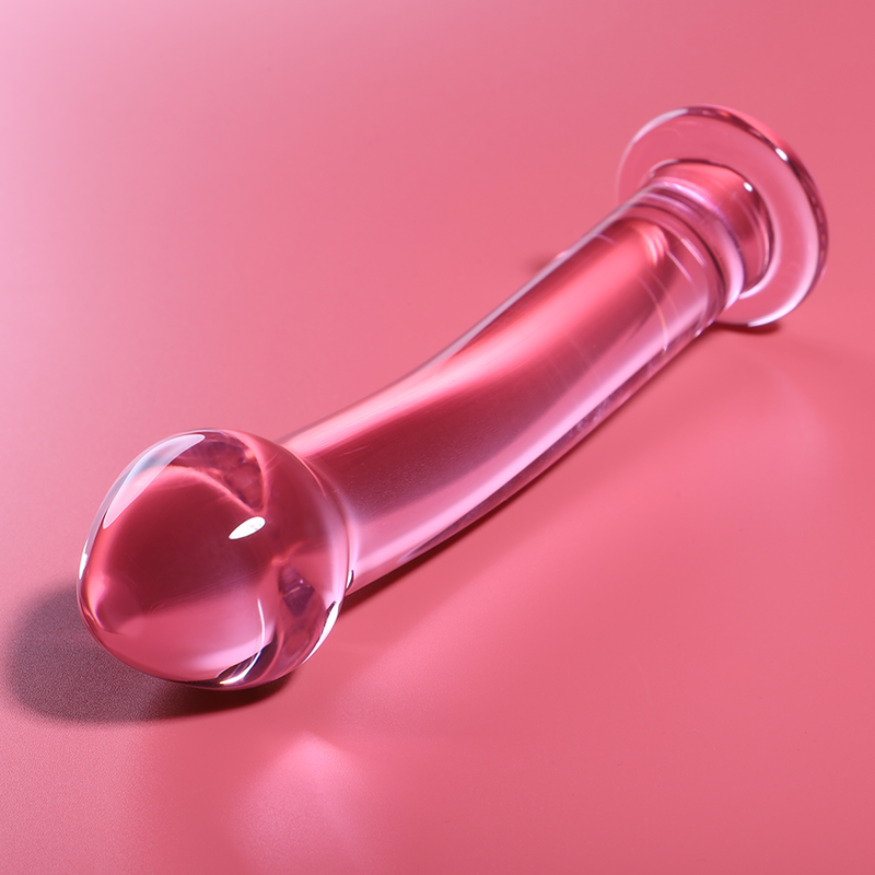 NEBULA-SERIEN FRA IBIZA - MODEL 11 DILDO BOROSILIKATGLAS PINK 16 CM -O- 3 CM