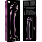 NEBULA-SERIEN FRA IBIZA - MODEL 11 DILDO BOROSILIKATGLAS PINK 16 CM -O- 3 CM