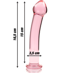 NEBULA-SERIEN FRA IBIZA - MODEL 11 DILDO BOROSILIKATGLAS PINK 16 CM -O- 3 CM
