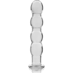 NEBULA SERIES BY IBIZA - MODEL 10 DILDO BOROSILICATE GLASS CLEAR 16.5 CM -O- 3.5 CM