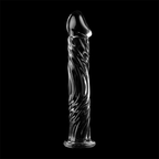 NEBULA-SERIEN FRA IBIZA - MODEL 12 DILDO BOROSILIKATGLAS KLAR 17 CM -O- 3,5 CM