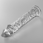 NEBULA-SERIEN FRA IBIZA - MODEL 12 DILDO BOROSILIKATGLAS KLAR 17 CM -O- 3,5 CM