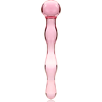 NEBULA SERIES BY IBIZA - MODEL 13 DILDO BOROSILICATE GLASS PINK 18 CM -O- 3.5 CM