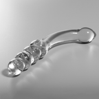 NEBULA-SERIEN FRA IBIZA - MODEL 14 DILDO BOROSILIKATGLAS KLAR 18,5 CM -O- 3 CM