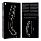 NEBULA-SERIEN FRA IBIZA - MODEL 14 DILDO BOROSILIKATGLAS KLAR 18,5 CM -O- 3 CM