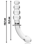 NEBULA-SERIEN FRA IBIZA - MODEL 14 DILDO BOROSILIKATGLAS KLAR 18,5 CM -O- 3 CM