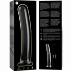NEBULA SERIES BY IBIZA - MODEL 17 DILDO BOROSILICATE GLASS CLEAR 18.5 CM -O- 3 CM
